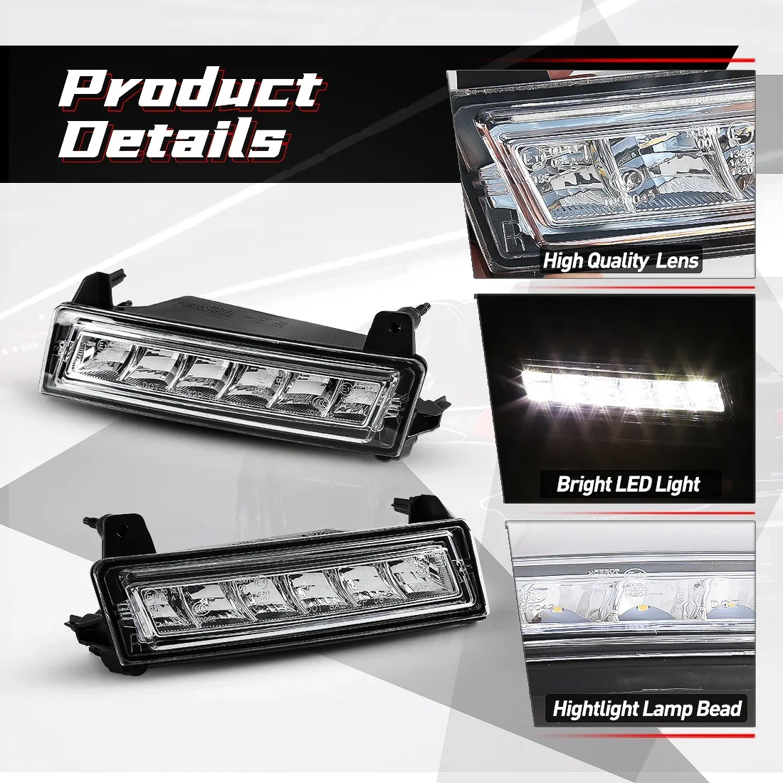 Daytime Running Lights For Mercedes Benz W164 X164 X204 ML350 ML450 GL450 GLK350 2009 - 2013 LED DRL OE: 1649060251 1649060151
