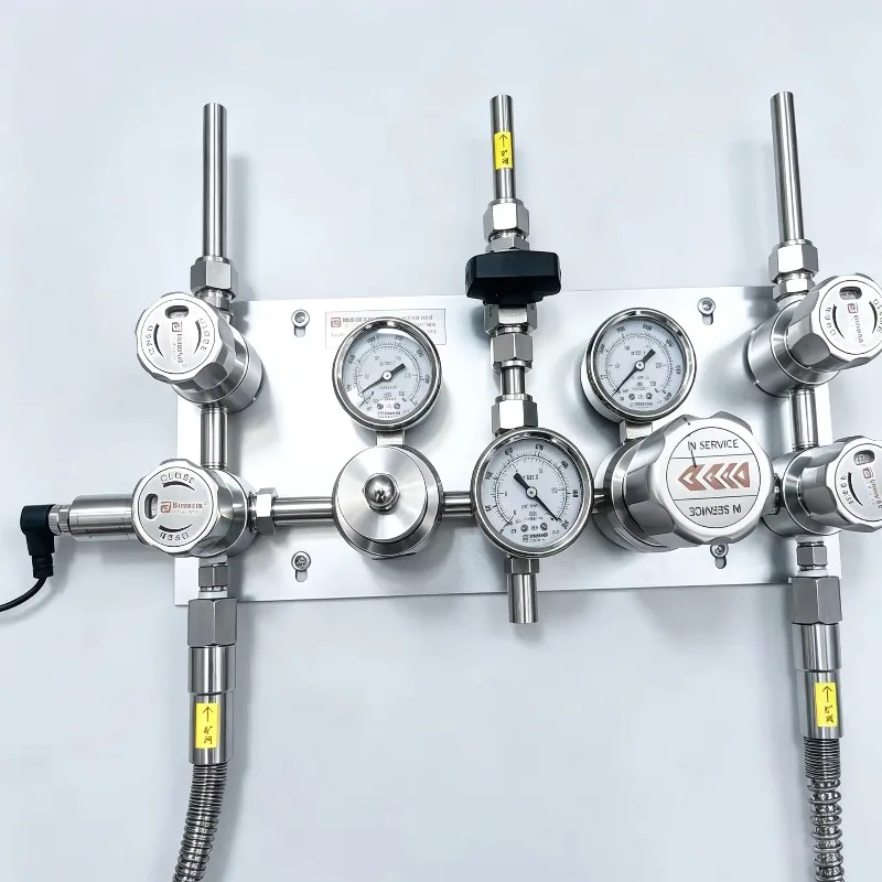 B11 Dual Gauge Gas Pressure Regulator Hastelloy C276 Diaphragm SUS316 Stainless Steel For Helium Argon CO2 Nitrogen Cylinders