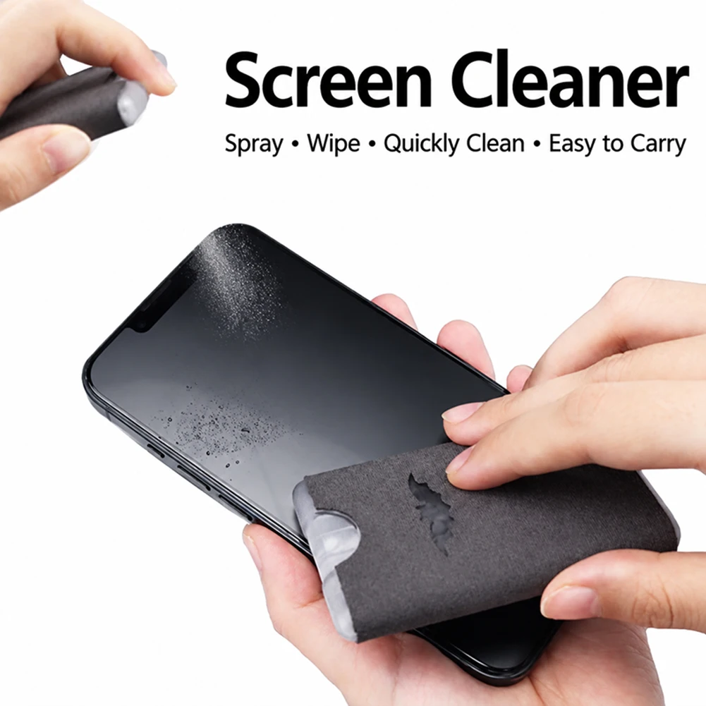 Laptops And Phone Cleaning Kit Soft Microfiber Cloth Prevents Scratches Surfaces. Remote Work Setup Optimization