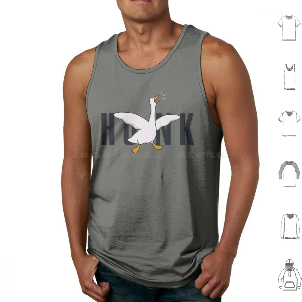 Air Goose Tank Tops Print Cotton Goose Honk Goose Game Logo Brand Animals Funny Humor