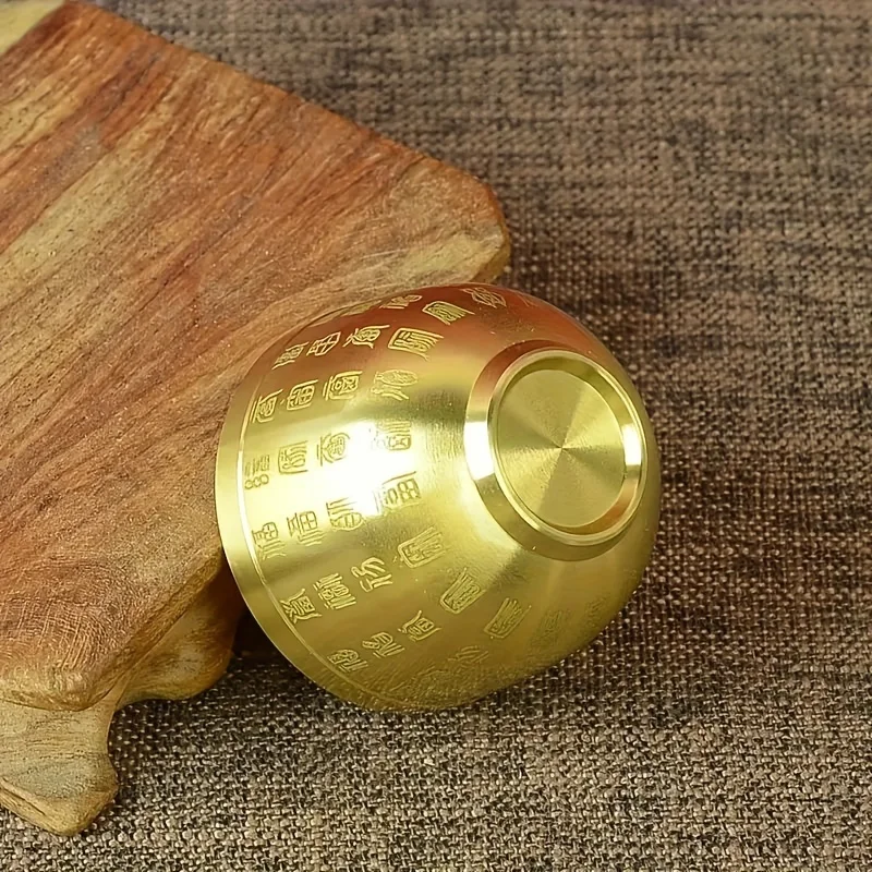 

Brass Baifu Cup Baifu Cylinder Brass Rice Jar Treasure Bowl