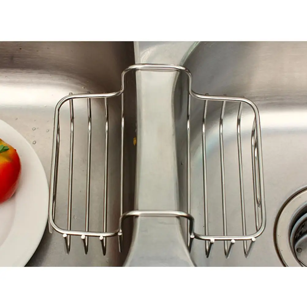 Stainless Steel Sink Hanging Basket Kitchen Storage Drain Rack ganizer Corrosion Resistant Wire Mesh Basket Space Saving
