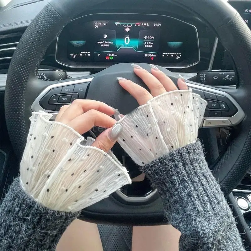 Women Wrist Cuffs Detachable Simple Cuffs Winter Autumn Shirt Sweater Sweatshirt Elegant Pearls Lace Wrist Accessories