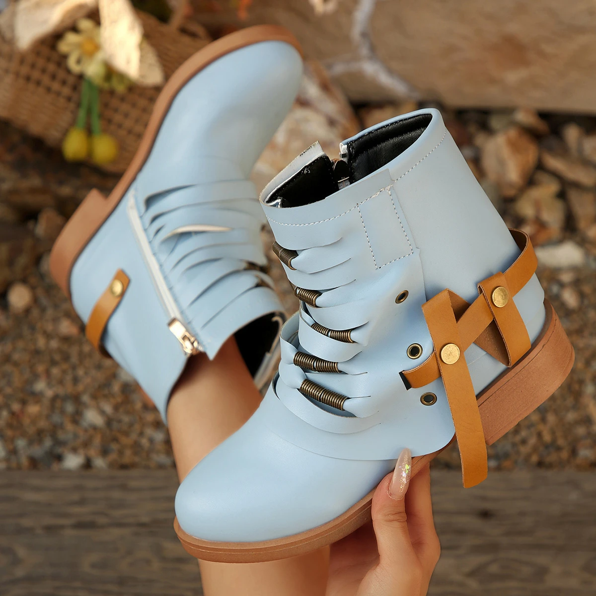 

Женские повседневные короткие ботинки, осенне-зимние ботинки в стиле ретро, модные плюшевые ботильоны на плоской подошве со шнуровкой, удобная женская обувь больших размеров