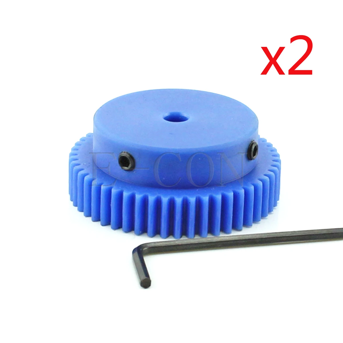 

2pcs 1 Module Blue Nylon Spur Gear 1M-50T 50 Teeth Bore 6-15mm Teeth Width 10mm Motor Nylon Gear Wheel With Steps