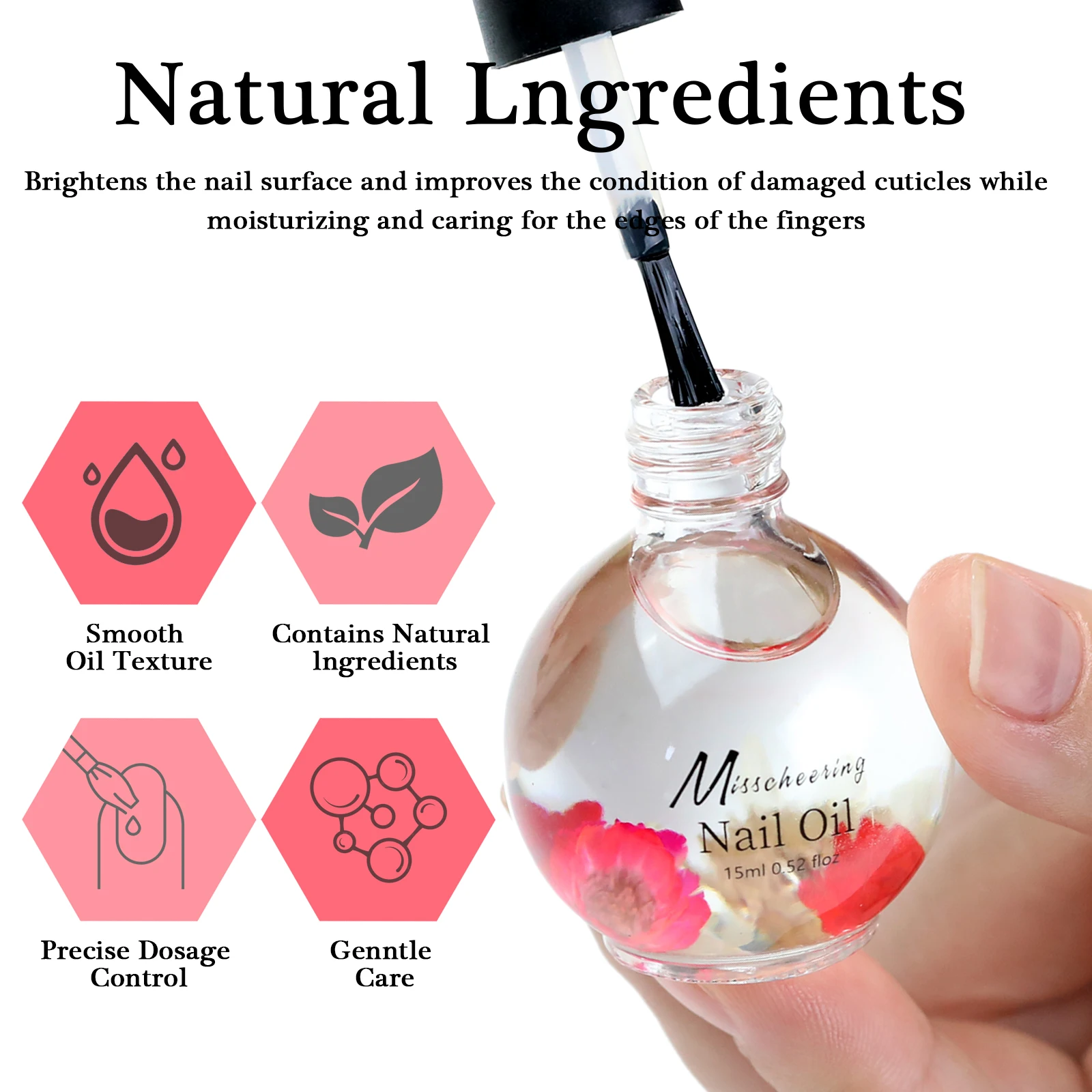 15 ml Pflegeöl, getrocknete Blumen, Planet, Weichmacher, Ernährungsöl, süßer Pfirsich/Lavendel-Geruch, Nagelhautöl, Nagelwerkzeug für die Nagelpflege