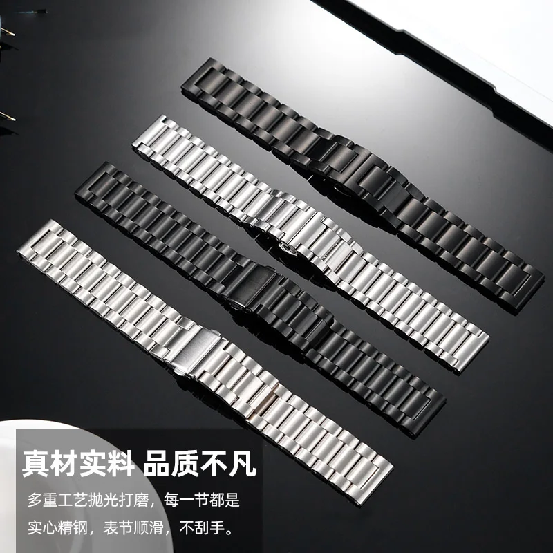 20 مللي متر 22 مللي متر العالمي الصلبة الفولاذ المقاوم للصدأ حزام الساعات ماتي ماتي حزام ساعة اليد ل Timex T49905 T49963 سوار للرجال EFR-303