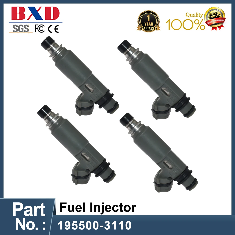 1/4PCS 195500-3110 1955003110 195500 3110 Fuel Injector For Mazda 323 F BG Bj 94 Protege 1.5L 1.6L 1997-2003