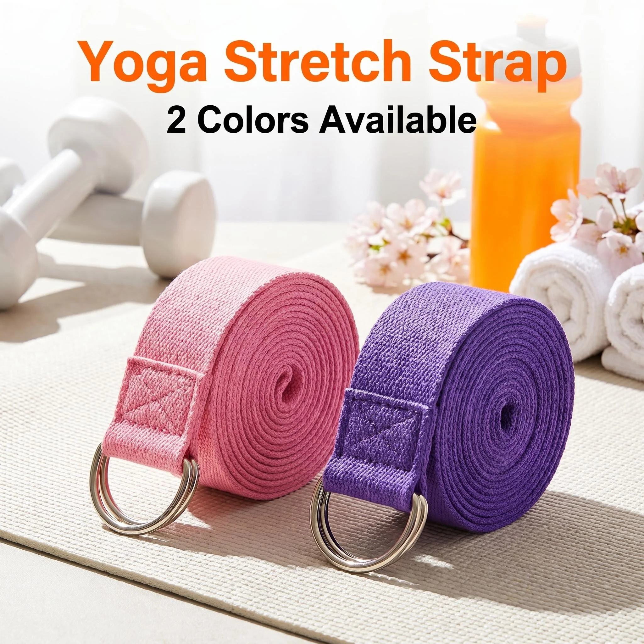 Pilates Yoga Resistance Ring - สายรัดยืดโยคะ 180 ซม. อุปกรณ์พิลาทิส อุปกรณ์ออกกำลังกาย สายรัดปรับระดับได้พร้อมห่วงรูปตัว