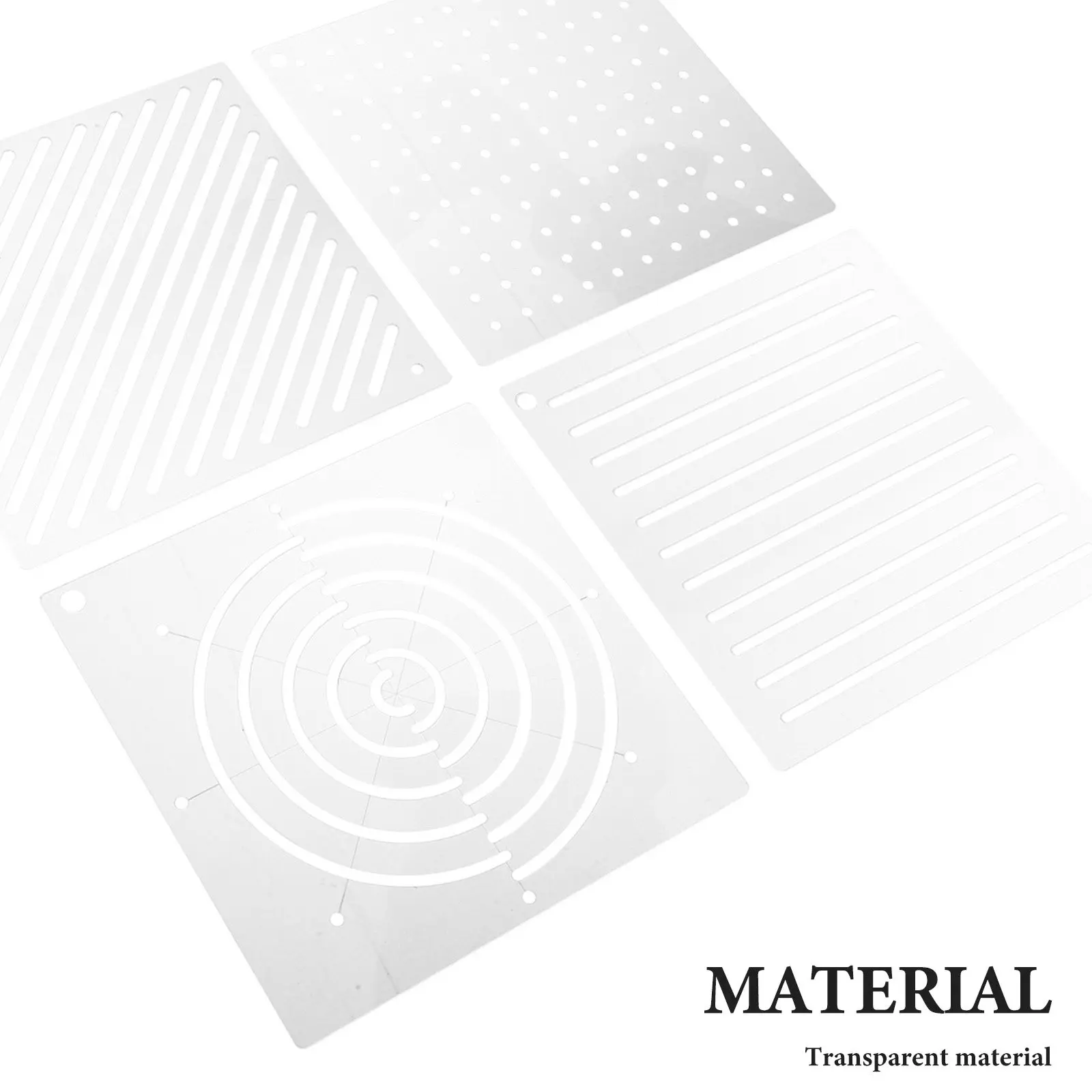 4Pcs Acrylic Quilting Templates Transparent High Precision Geometric Pattern Stencils for Hand and Machine Quilting Embroidery view 6
