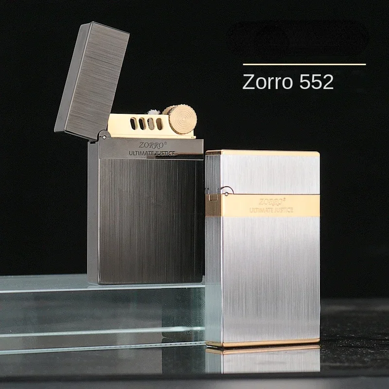 ZORRO Kerosene Lighter Creative Handmade Gift for Boyfriend Cigarette Accessories Loud Sound Steel Tone Grinding Wheel Lighter