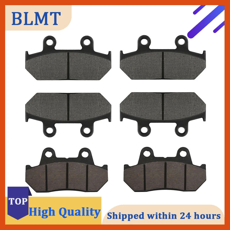 Motorcycle Front and Rear Brake Pads for Honda GL 1500 A Aspencade Interstate 90-00 GL1500 Goldwing 1998-2000 VFR750F 1986-1987