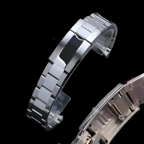 롤렉스 SUBMARINER DAYTONA 요트-마스터 GMT 시계 밴드 스트랩 글라이드록 걸쇠 스테인레스 스틸 시계 팔찌용 20mm 시계 밴드