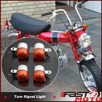 Luz de señal de giro delantera y trasera, lámpara intermitente de 12V/ST50 10W para Honda, Dax, ST70, CT70, K3, P25, P50, Z50, Z50A, 2 pares