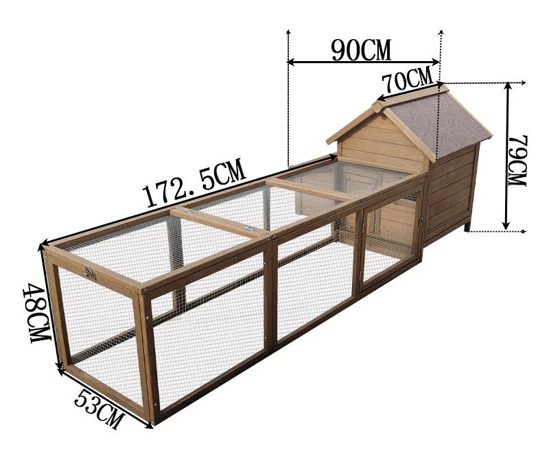 Outdoor small model chicken coop and rabbit cage