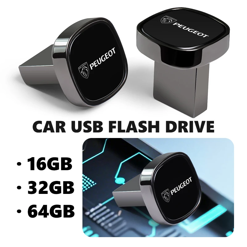 لبيجو 16/32/64GB محرك فلاش USB صغير ذاكرة عصا المحمولة سيارة U القرص ميموريا 107 106 205 4008 301 607 407 508 2008 5008