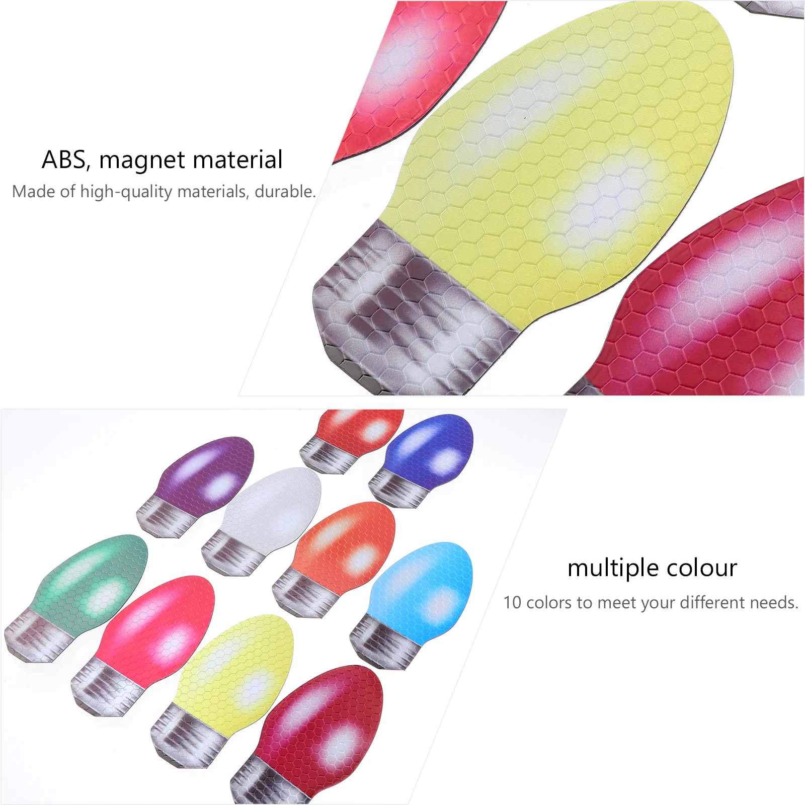 

30pcs Magnetic Bulb Decorations Cute Sheet Rubber Soft Fridge Car Stickers Perfect Metal Surface Holiday Gifts
