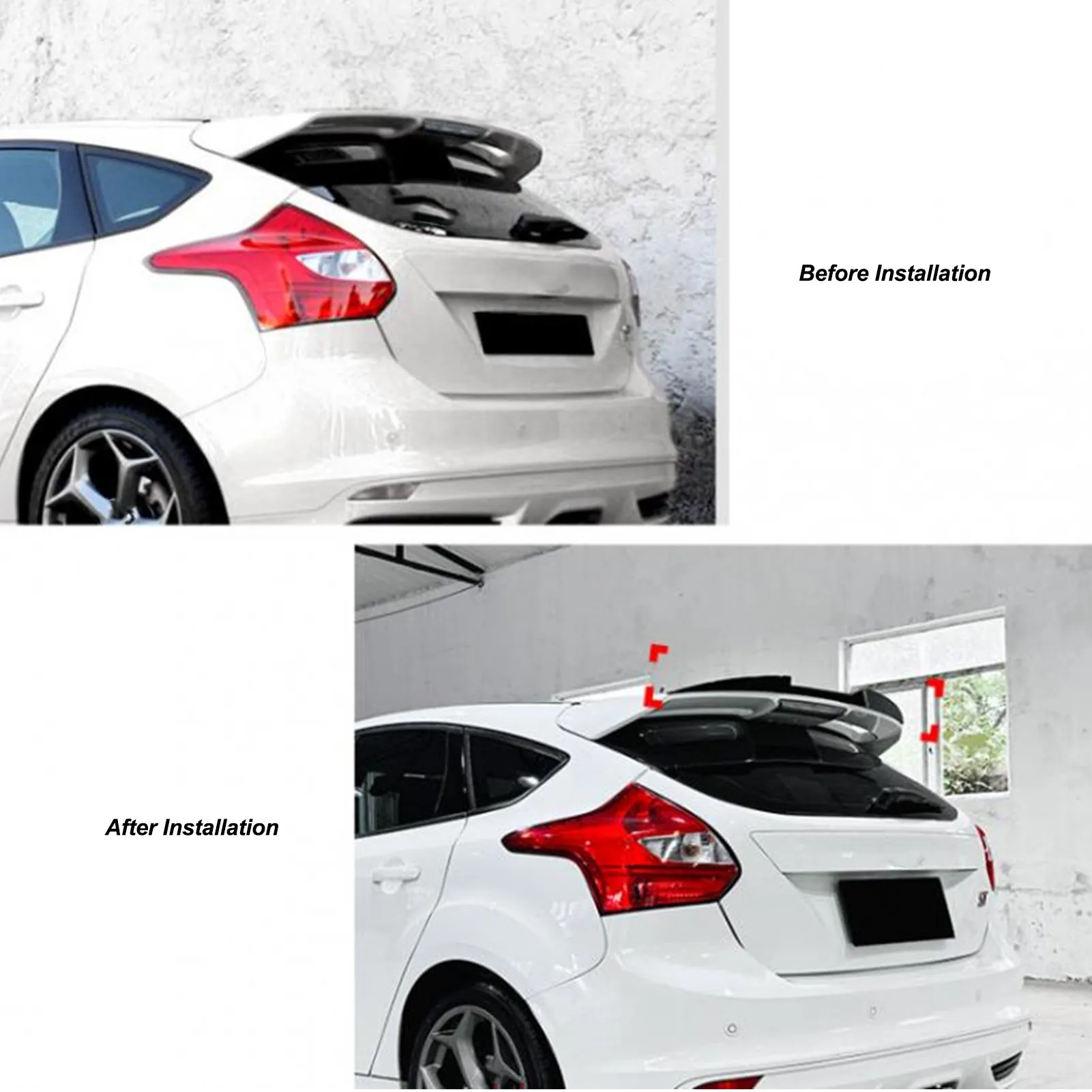 Rear Trunk Spoiler Wing Stylish Rugged Wear Resistant Rear Trunk Roof Lip Spoiler For Focus MK3 ST Trunk Spoiler Roof Lip Kit