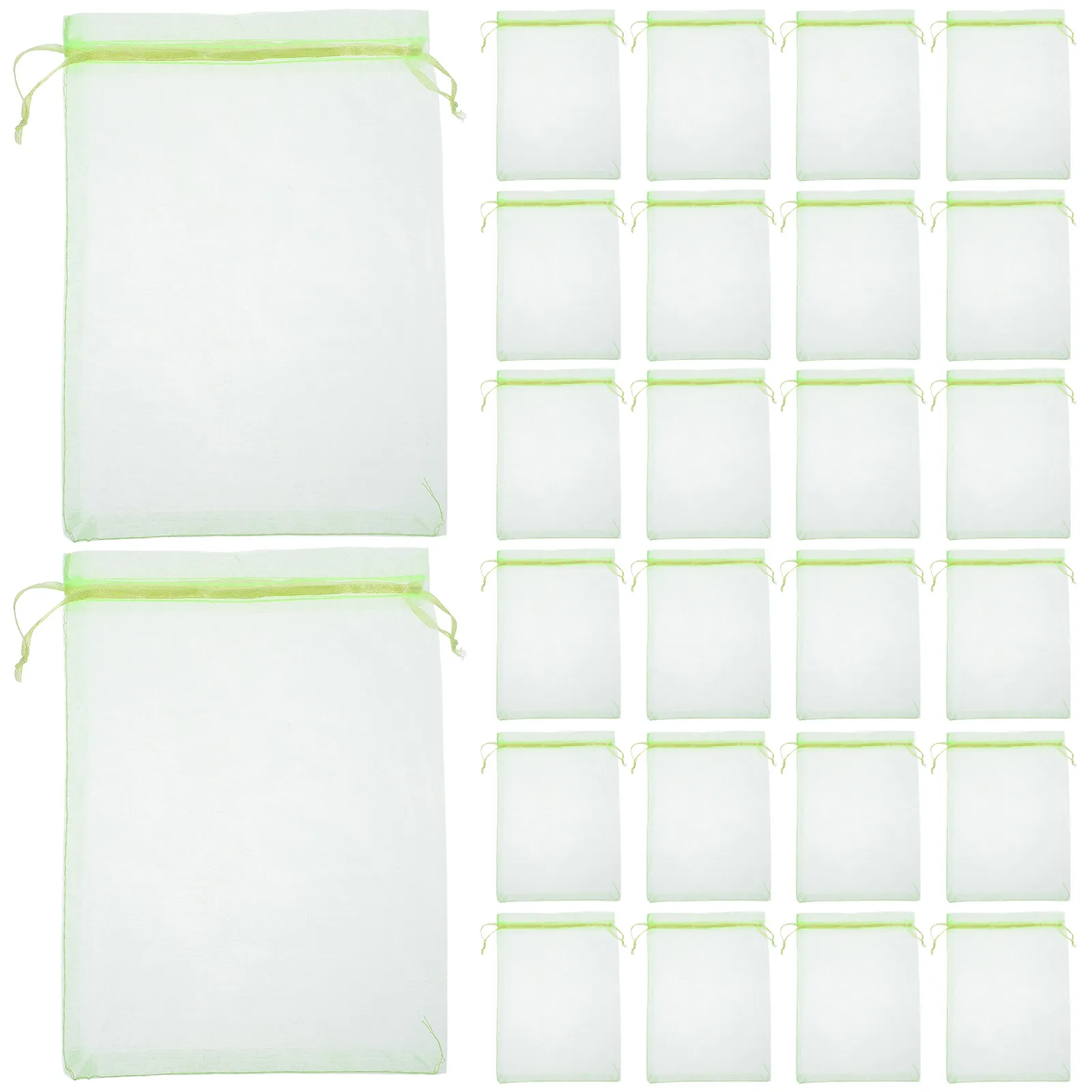 30Pcs Fruit Mesh Protection Bags Reusable Drawstring Garden Netting Bags for Plant Fruit Tree Covers Bird Proof