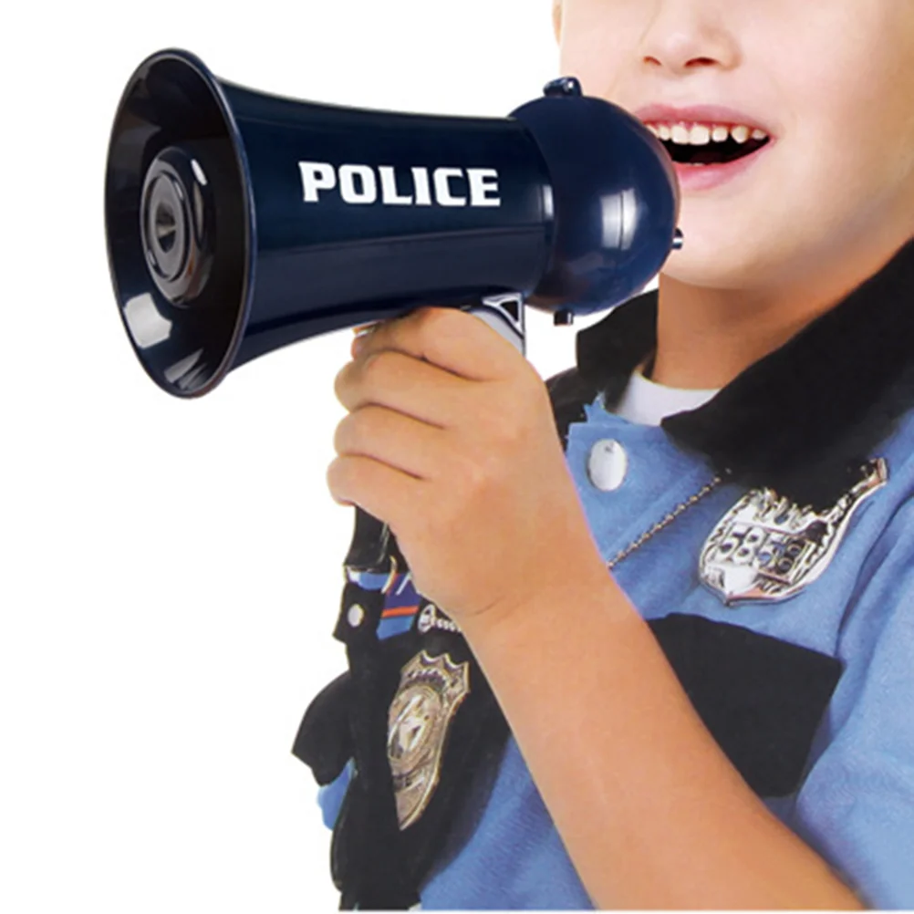 Megaphone Toy Police Kids Loudspeaker Accessories Officer Costume Speaker Toys Model Amplifier Cosplay Air Horn Bullhorn Pretend