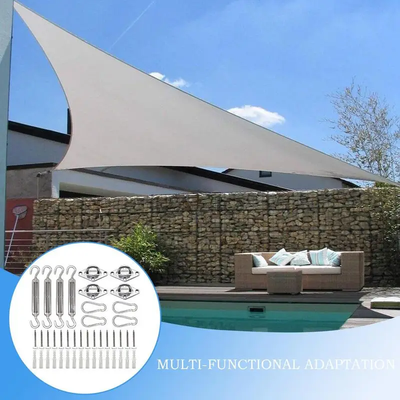 Sun Shade Sail Hardware Kit Sail Shade Hardware Kit Stainless Steel Accessories Fixing Set For Rectangle Triangle Canopy