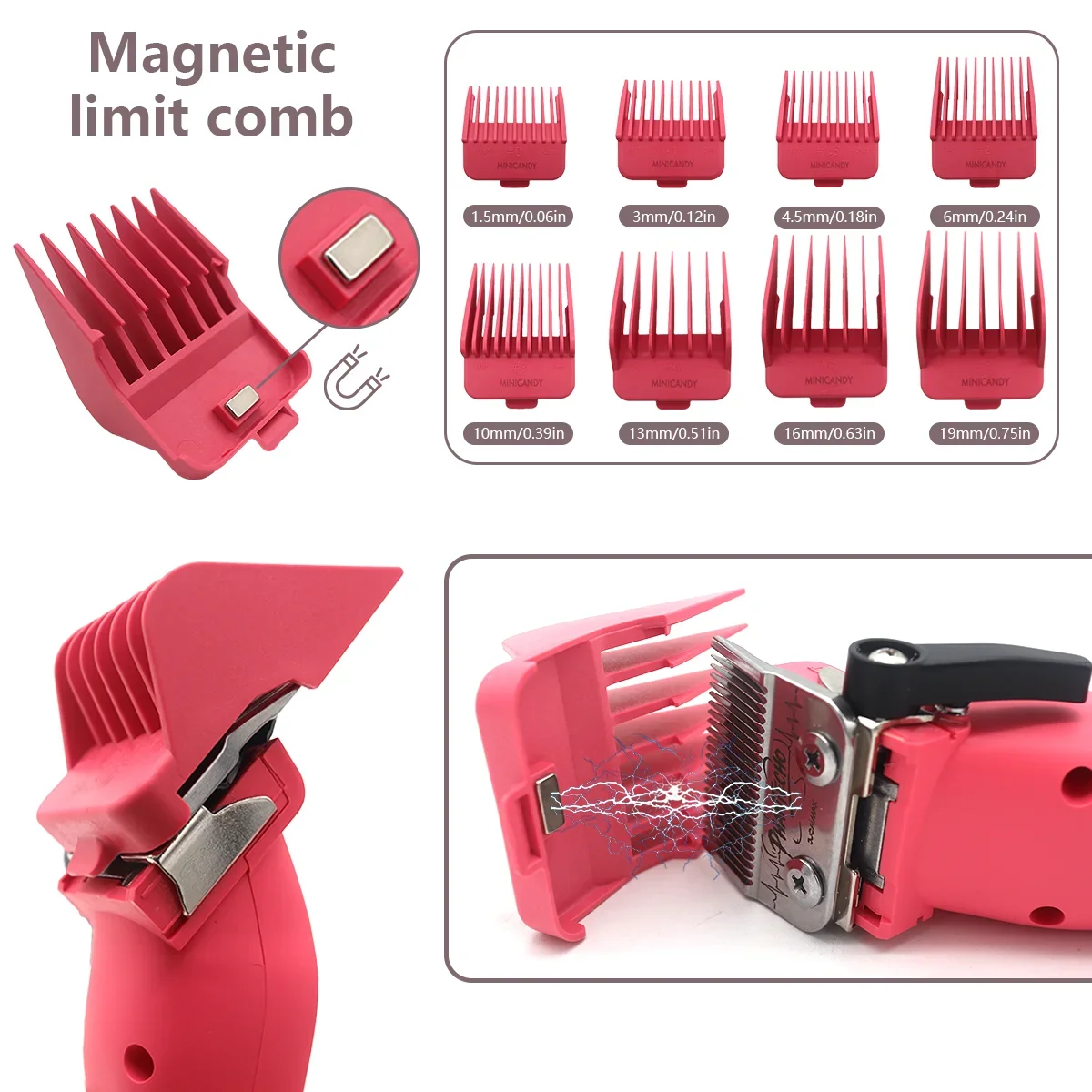 JUCAI Mini Candy JC-06 Pemotong Rambut Profesional Pisau Pudar 7200RPM Motor Tanpa Sikat dengan Pengisi Daya Dasar 3200MhA Mesin Potong Rambut