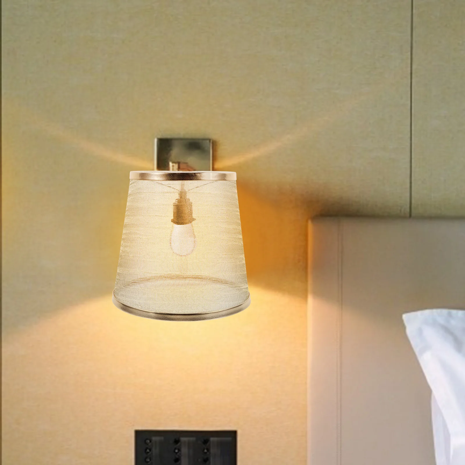 

Gentle Light Softener Fabric Lampshade For Floor Lamps Elegant Bedroom Decor Table Light Cover Vintage Style Household Lampshade