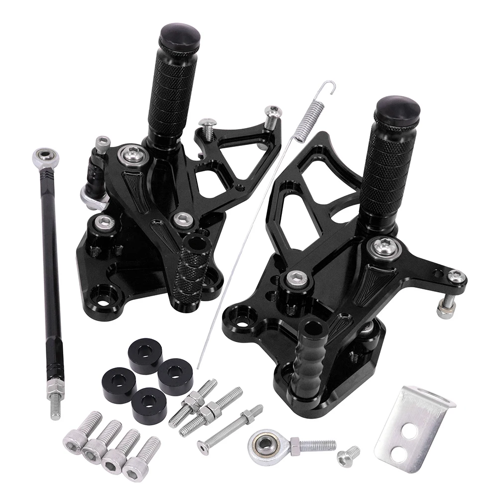 

For KAWASAKI Ninja 250 300 Z300 300R Ninja300 Ninja250 Motorcycle Aluminum CNC Adjustable Footpegs Foot Pegs Pedals Rest Rearset