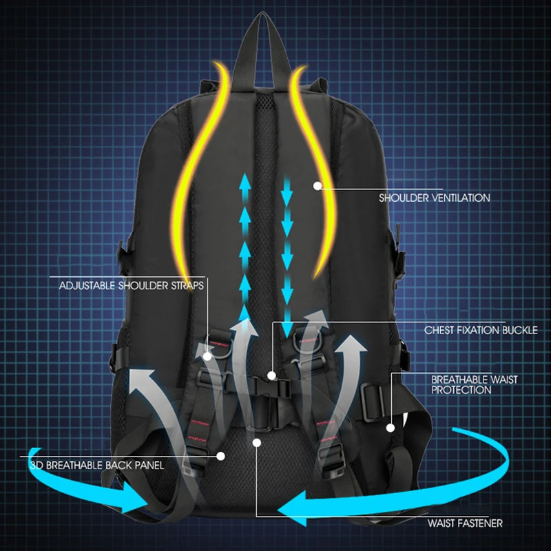 Mochila táctica MOLLE para escalada, senderismo, camping y pesca - imagen 5