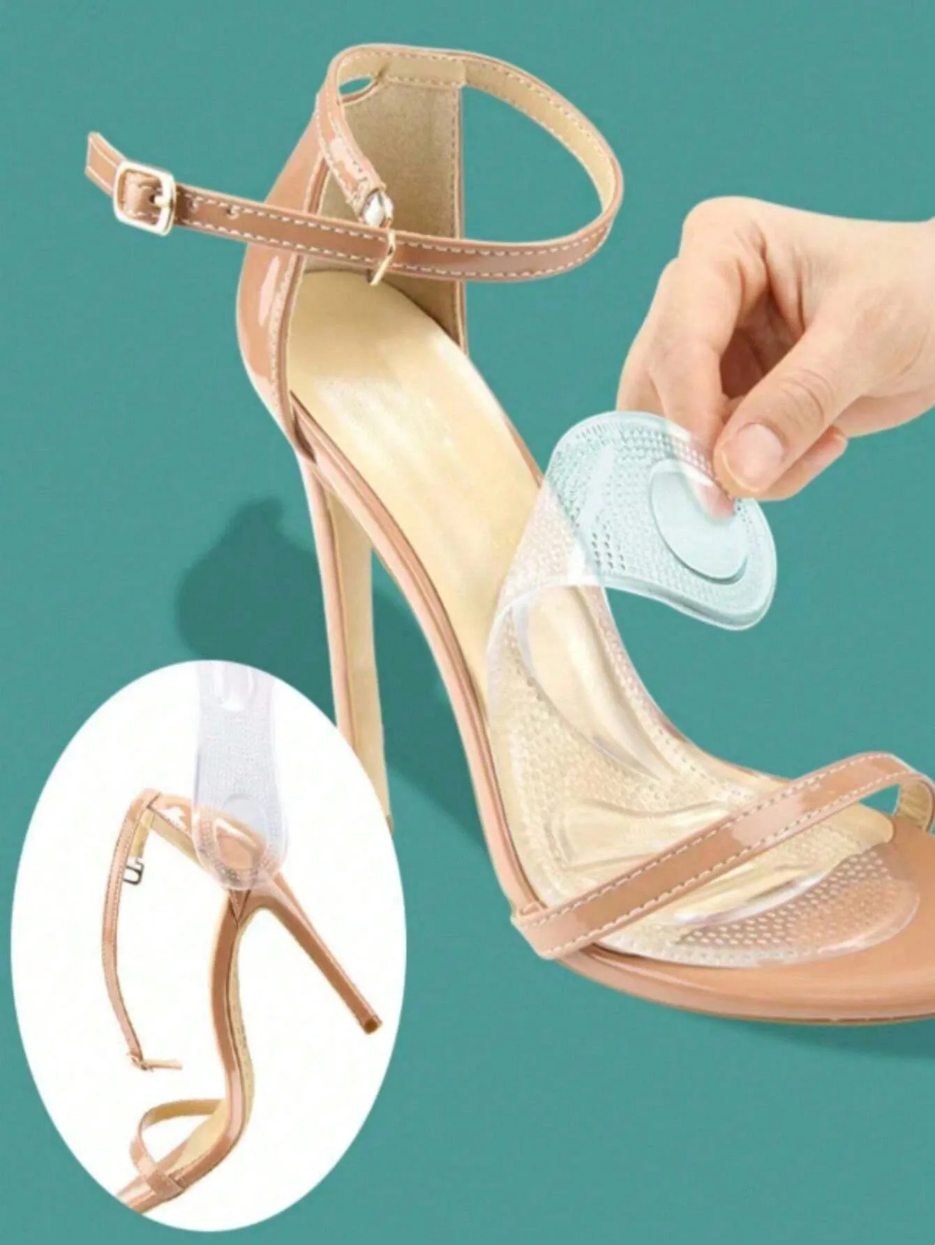 Schuheinlagen aus Silikon | Anti-Rutsch-Kissenpolster für High Heels und Sandalen, Linderung von Fußschmerzen und verbessertem Gehkomfort – Detail 3
