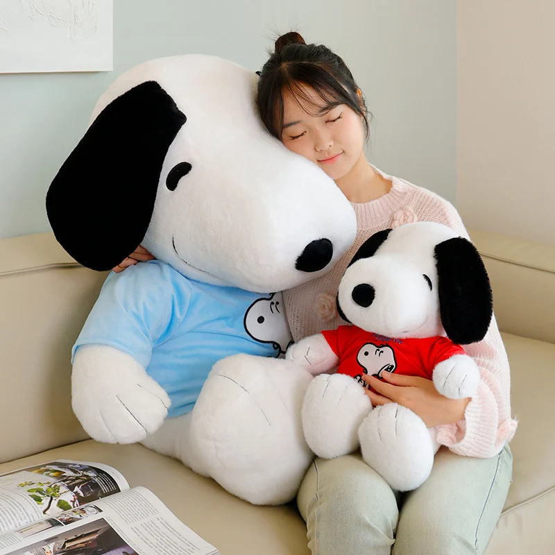

New 35/45/65cm Cartoon Cute Big Size Snoopy Plush Toy Pillow Sofa Back White Dog Snoopy Plush Doll Gifts For Children Gift
