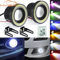 2Pc Car COB Led 89/76/64mm DC 12V HeadLamp Angel Eyes Fog Light Bright Waterproof Headlight DRL Daytime Running Turn Signal Lamp