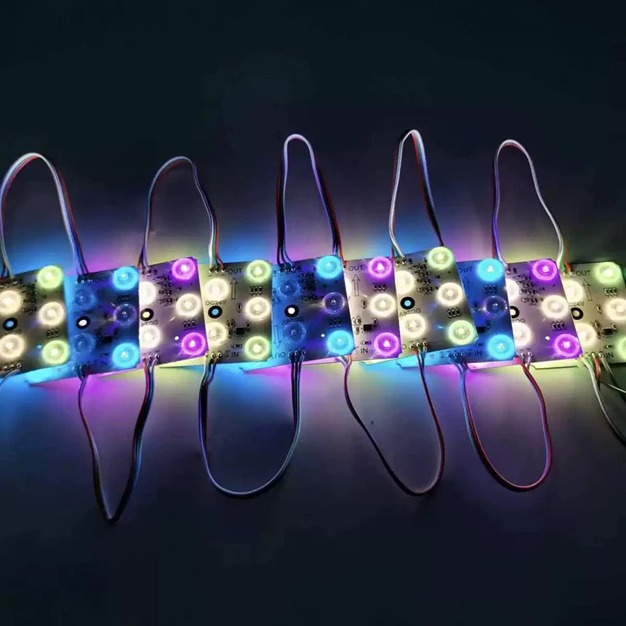 20pcs DC24V 2811 DMX512 RGB CCT 3030 LED Module Breakpoint Resume Diffuse Reflection Backlight Module for Advertising Light Box