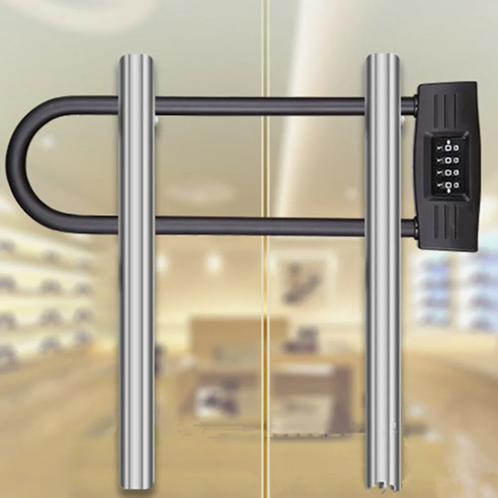 

Прочный замок-табуретка из цинкового сплава с клейкой основой, 4-значный кодовый замок для велосипеда, прост в использовании, без ключа, для забора, газонокосилки