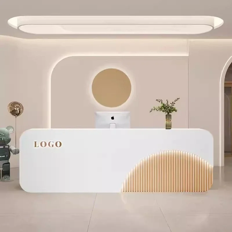Motion Head Acrylic Reception Desk Pliante Grinder Front Soundbar Vase Cash Reception Desk Deer Tool Muebles Luxury Furniture