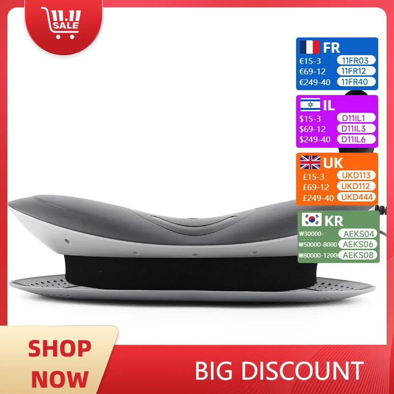 Electric Lumbar Traction Device: RGB Light Therapy + Airbag Adjustment, Spinal Support & Back Massage Waist Massager Waist Relax