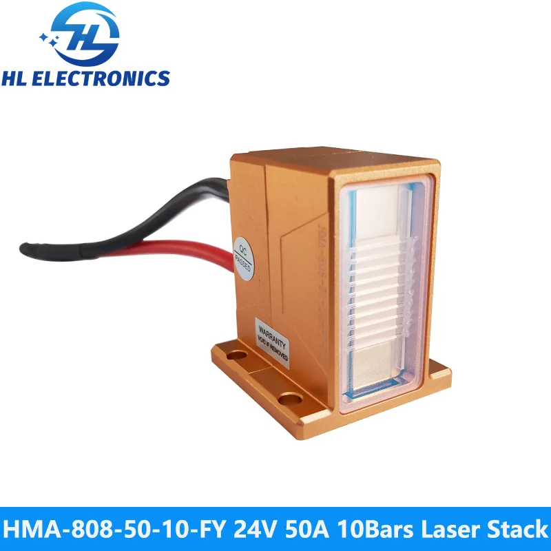 HMA-808-50-10-FY-D01 10Bars 24V 50A 500W Laser Stack for Hair Removal Machine