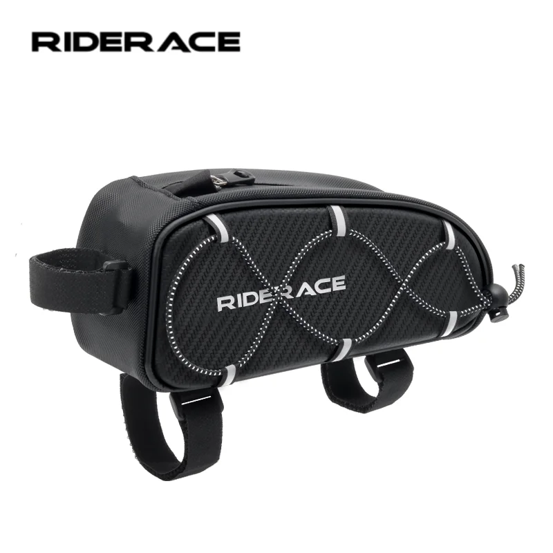 RIDERACE Fahrrad Tragbare Oberrohrtasche PU Regenfeste Wasserdichte MTB Gravel Bike Lenkertasche Rennrad-Zubehör