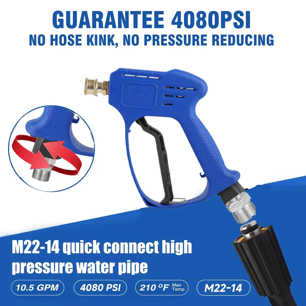 4080PSI Pressure Washer Water Gun Snow Foam Gun 1 Liter for Car Cleaning,For Karcher Nilfisk Parkside Bosch Lavor