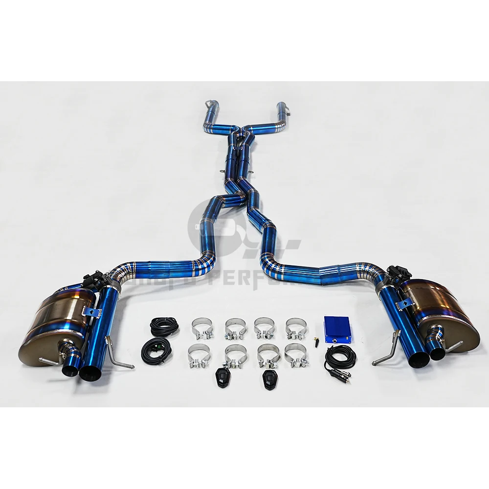 KUNGFU PERFORMANCE Titanium Catback For V8 C63 AMG W205 Valvetronic Exhaust 2015-2022