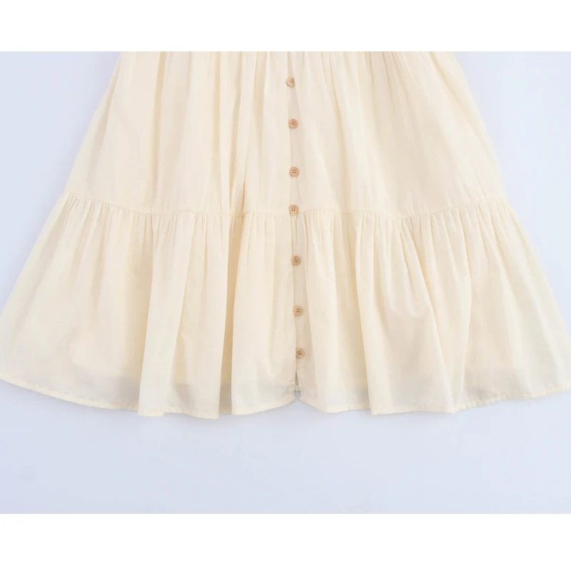 MUJER Flower Embroidered Mini Dress Women Tassel Pleated Short Dresses for Woman Summer Beach Women's Dress Boho Dress Woman