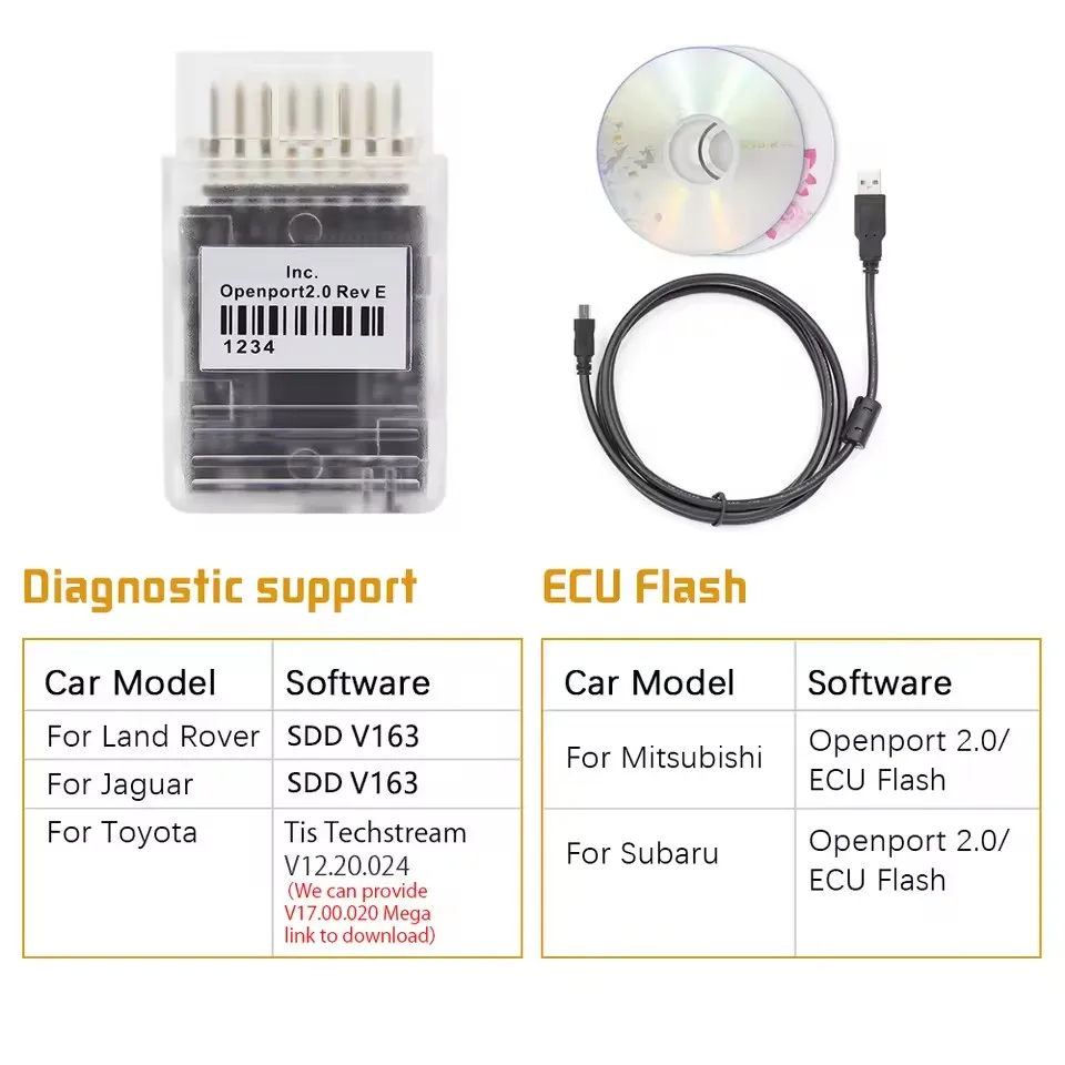 USA WH Full Chip Openport 2.0 ECU FLASH open port 2 0 Auto Chip Tuning OBD2 Car Diagnostic Tool For Mercedes Benz J2534 Scanner
