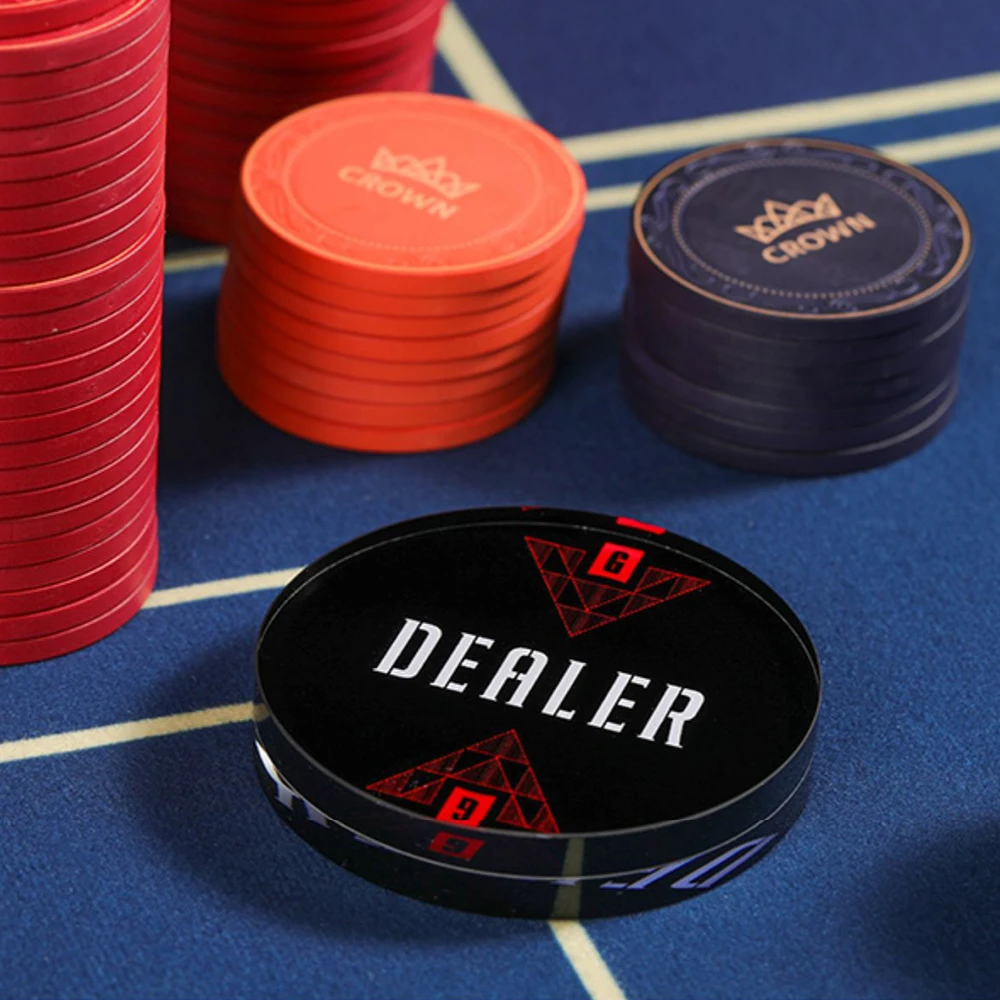 Paremid Design Crystal Poker Dealer Poker All In Button