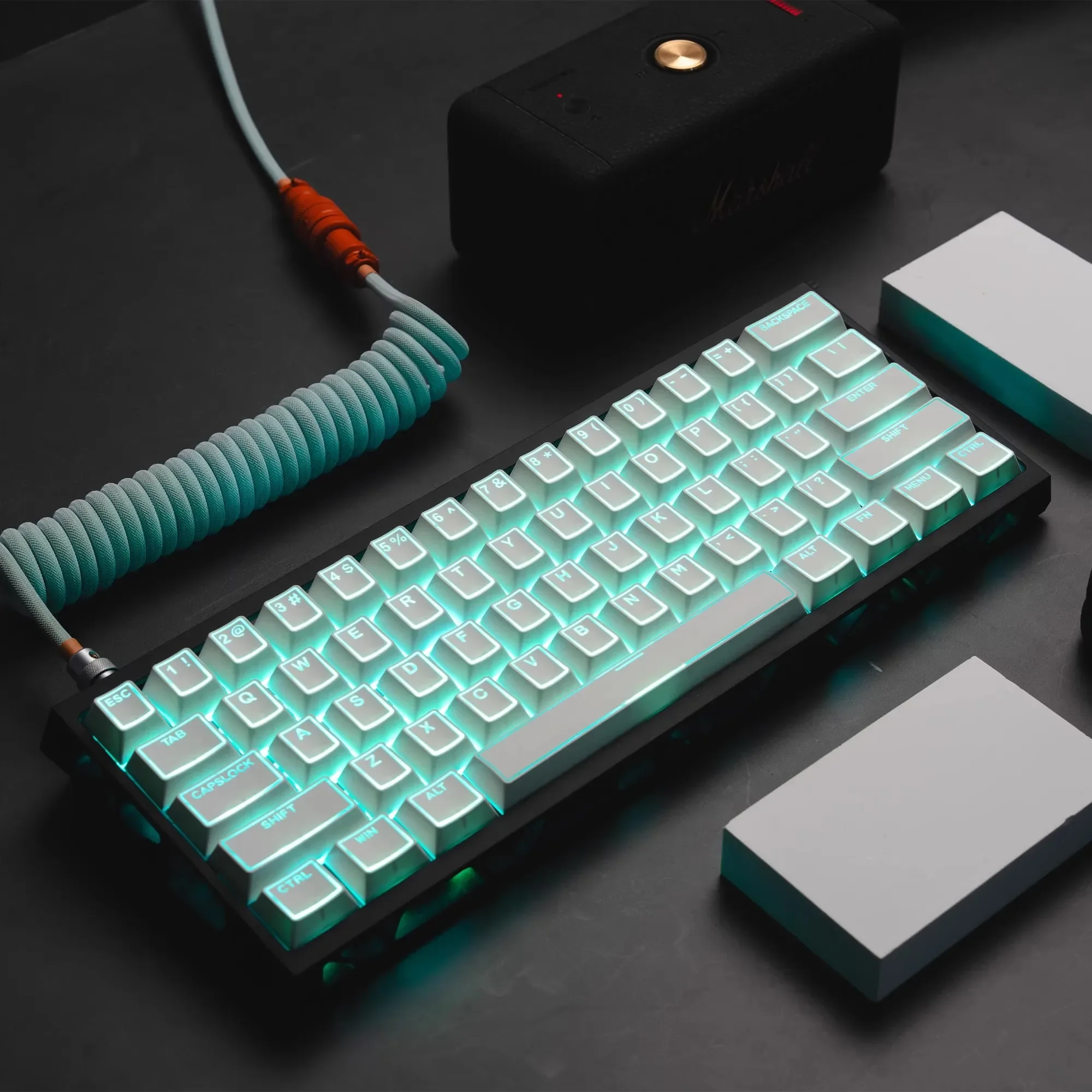 

Light edge, keycaps PBT original factory height-adapted wooting60/68/87/108 column mechanical keyboard keycaps