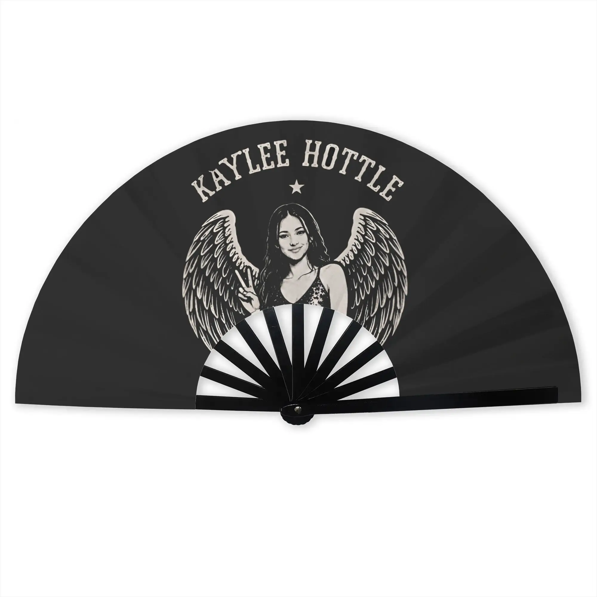 Customized Kaylee Hottle Actor Portable Pocket Fan Travel Timeless  Polyester Folding Fan Chinese Dance Handheld Cooling Fans