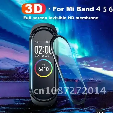 

Mi band 6 5 4 ремешок 1 2 5 шт. полное покрытие 3D защитная пленка (не закаленное стекло) Взрывозащищенная Защита от царапин