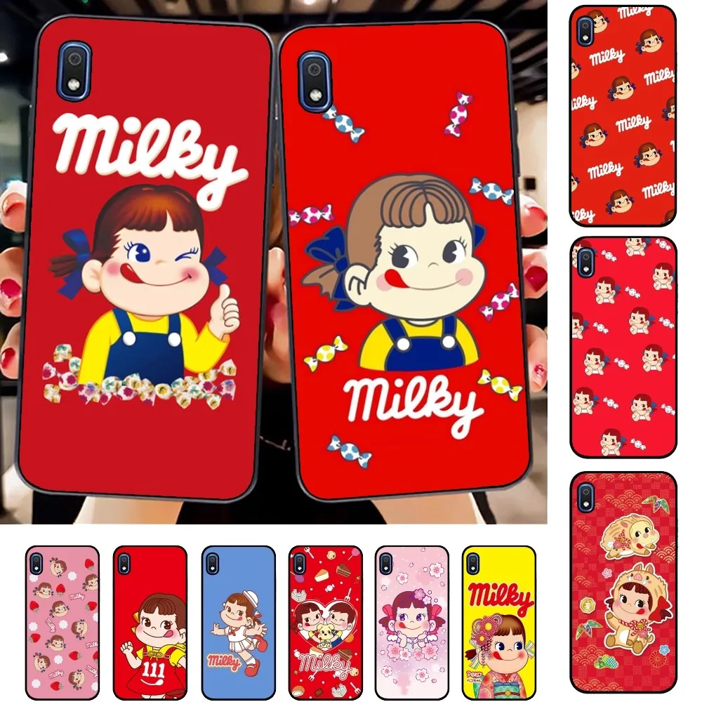 F-Fujiya M-Milky P-Peko C-chan Cartoon Phone Case For Samsung A 11 12 13 20 21 22 30 31 32 40 51 52 53 70 71 72 73 91 13 Shell