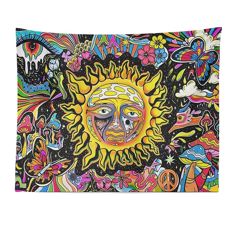 Painting Rainbow Sunshine Soft Decorative Tapestry for Home Room Wall