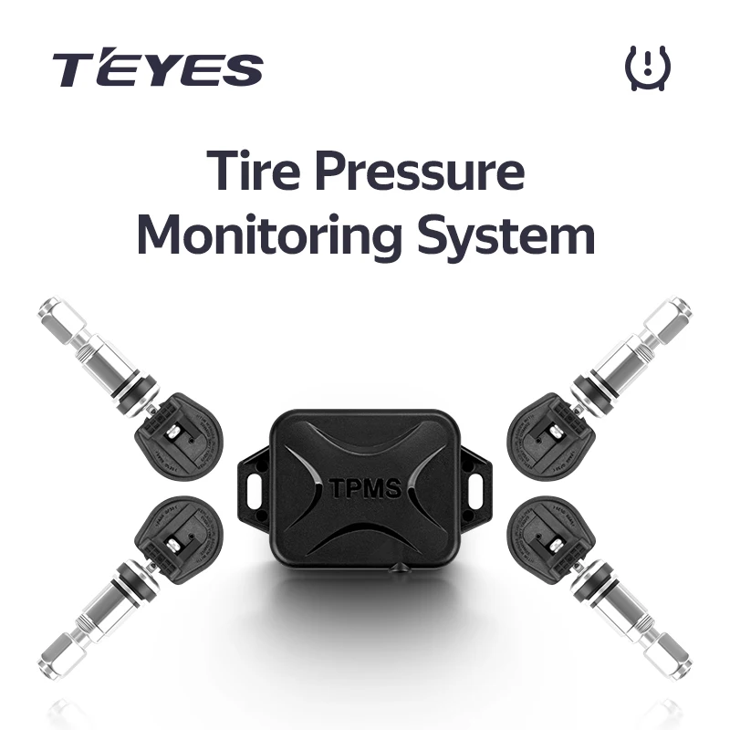 TPMS Car Auto Wireless Tire Pressure Monitoring System Only for TEYES Devices Built-in Battery