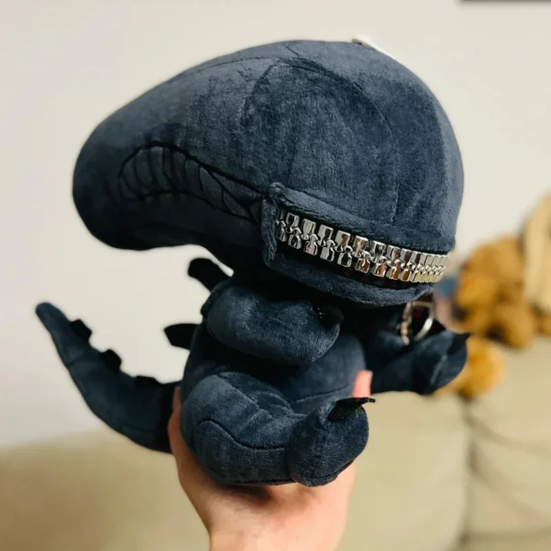 Alien Xenomorph Shaped Zipper Mouth Plush Doll Kawaii Plush Pillows Stuffed Toy Cartoon Decor Trendy Toys Birthday Present
